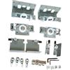 inferramenta Kit Sistema Scorrevole per Armadio a Ante Sovrapposte - Completo di Carrelli, Guide e Accessori (Kit Scorrevole 2 Ante + Binari 150 cm)
