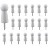 MOROBOR 20 ganci in legno bianco per cappotti, ganci decorativi in legno naturale, ganci a vite per cappelli, per porte, bordi delle scale, armadi (4,1 x 0,180 cm)