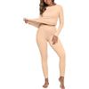 IWOLLENCE Biancheria intima termica da donna set top termici e leggings invernali strato di base in pile a costine pigiama da donna abbigliamento termico