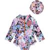WYTbaby Uv Vestiti Bambino Ragazza Un Pezzo Manica Lunga Costume Da Bagno Hawaii Volant Uv Costumi Da Bagno Ragazza 0-24 Mesi
