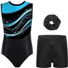 Linyuir Bambini Body Ginnastica Artistica Bambina Body Da Ginnastica Artistica Con Leggings Pantaloncini Completo Ritmica Set Di Per Ragazze