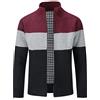 Sliktaa Uomo Cardigan Cappotto invernale foderato in pile caldo maglione cardigan | Zip frontale a costine colletto a costine fodera in caldo pile orlo e polsini filettati per abbigliamento da ufficio
