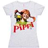 Logoshirt® Pippi Calzelunghe I Signor Nilsson I Maglietta I T-Shirt Stampate I Donna I Bianco I Design Originale su Licenza I Taglia