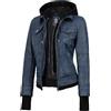 fjackets Giacca da motociclista da uomo, in vera pelle di agnello, trapuntata, stile Cafe Racer, classica giacca da motociclista con cerniera