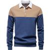 OlyljpinZ Polo da Uomo a Manica Lunga in Cotone Casual Classico Maglietta Colori a Contrasto Camicia Sportiva Chic Poloshirt Golf Tennis T-Shirt Rugby Top Primavera Autunno Estate Polo da Lavoro