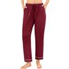 Wikoan Pantaloni da Notte Invernali da Donna Morbidi S-XXL | Lunghi in Cotone con Tasche Pantaloni da Notte Regolabili