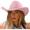 DRESHOW Cappello da Cowboy Donna Western Larga Tesa Diamante Feltro Fedora | Banda di Strass Luccicanti, Stile Tradizionale Occidentale, Cappello da Cowgirl Per Festa, Costume, Cosplay, Uso Quotidiano
