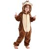 COOKY.D Tuta Pigiama Costume Animale Unisex Neonati Tutina Intera,3-12 Anni | Flanella Morbida, Cerniera Posteriore, Costume Animale Per Carnevale E Feste