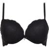 LORMAR Reggiseno a Balconcino Tutto Pizzo, Coppe Super Push UP Invisibili Aria+Gel, 2 Taglie, Ditta, Art.Double Pizzo, 2 Nero