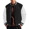 Rayson Giacca College da Uomo con Bottoni a Pressione Baseball Jacket | Stile College Felpa, Bomber invernale Autunno Polsini a Righe, Vestibilità Comoda, Tasche Laterali, Colletto a Costine
