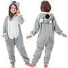 YLLSOPHAN Pigiama invernale con cappuccio, unisex, con mucca, dinosauro, rana, koala, coniglietto, panda, tutina in morbido pile extra spesso