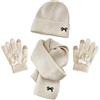UJBVCX 3 Pezzi Set di Cappello a Maglia Sciarpa Guanti Bambini Invernale Berretto di Caldo Scaldacollo Accessori Invernali 3in1 Set per Bambina 3-6 Anni