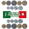 Hobby of Kings Set di 9 Monete dall'Italia. 1, 2, 5, 10, 20, 50, 100, 200, 500 Lire. 1951-2001 Periodo numismatico più Antico