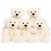 Yeqivo Orsi di peluche Animali imbalsamati Giocattoli di peluche Regalo per Bambino Fidanzata 13.5 Pollici per Natale San Valentino Compleanno Matrimonio Festa (Bianco,5 Pcs)