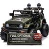 TOYSCAR Auto Elettrica per Bambini 12V Jeep Toyota FJ Cruiser - Macchina Full Optional con Telecomando, Ruote Gomma Eva, Sedile in Pelle, Tappetini Inclusi, Porte Apribili (Army Green)