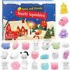 TaimeiMao 24 PCS Giocattolo del Calendario di Natale, Squishy Slow Rising Giocattolo | Squishy Toys,Natale Conto Alla Rovescia Calendario Giocattolo,Mini Squishy