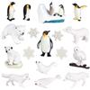 ELECLAND 19 pezzi di animali invernali realistici, pinguino polare, statuetta natalizia in miniatura, giocattolo per decorazioni fai da te per la casa, decorazioni per torte di compleanno
