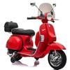 Tecnobike Shop Moto Elettrica per Bambini Piaggio Vespa PX 150 12v Full Parabrezza e Bauletto Luci Suoni LED Mp3 (Rosso)