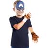 RUBIE'S Rubies Marvel Capitan America Ufficiale Set Maschera + Guanti Capitan America Taglia Unica