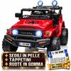 TOYSCAR Auto Macchina Elettrica per Bambini Jeep Toyota Fj Cruiser 12V Ruote in Gomma Full Optional Sedile Pelle Porte Apribili Tappetino e Telecomando (Rosso)
