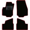 QUEMAR Tappetini Auto per Opel Astra H, Bordo Rosso, 0 Ricami | 2004-2011 / Kit Tappeti Moquette e Gomma su Misura / Set 2 Anteriori + 2 Posteriori / Ricami e Colori Personalizzati
