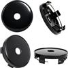 SEASJHBAY 4 coprimozzo da 60 mm, in ABS, colore nero | Set di 4 coprimozzi universali in plastica ABS con finitura lucida, per cerchioni