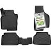 WALSER Tappetini in gomma per auto XTR su misura compatibile con VW Tiguan 1 (5N), 2007-2018, Tappetini auto antiscivolo, protezione vano piedi