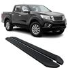 OMAC Pedane Laterali Seitenschutz compatibile con Nissan Navara D23 2015-23 DoubleCab Alu Nero 2X