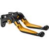 TUCKBOLD Leve Freno Frizione Corti Per Kawasaki Z750 07-12 | 6 Posizioni Regolabili, 1 Coppia, Lega Alluminio, Oro Massiccio, Adatto Per Manubrio Moto, Per Kawasaki Z800 13-16