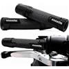 Esselle Parts Manopole Moto Scooter Universali 22/25 mm con Contrappesi in Alluminio - Gomma Antiscivolo Nero - Grip Manubrio Custom Sportive Naked Scooter