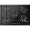 Hotpoint Ariston PRONTA CONSEGNA - SPEDIZIONE IMMEDIATA Ariston Hotpoint HAGS 72F/BK 1 Piano Cottura da Incasso a Gas 75 cm 5 Fuochi MyMenu Flame Control Vetro Nero Griglie in Ghisa Serie Cristallo Nero