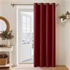 PONY DANCE Tenda Oscurante Termica da Interno per Camera da Letto | per Soggiorno, con Anelli, Porta, Antifreddo, Privacy, Anti-UV, Blackout, per Finestre, 1 Pezzo L 140 x A 220 CM, Rossa