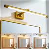 OSYNNIQ LED Luce per Specchio da Bagno Lampada per Specchio da Bagno, 3 Temperature di Colore Applique da Parete sopra lo Specchio, 60cm 12W IP44 630 Lumen, Oro Moderna Illuminazione Specchio Parete Lampada