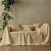 L'Emporio Casa Telo Copridivano Copriletto Tela Grossa Robusta Cotone in Panama 160X260-260x280-360x280 Misure Maxi Lenzuolo Copritutto Cotone Granfoulard Made Italy (Avorio, 260x280)
