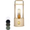 Coen Bakker Lampada da tavolo a LED dimmerabile, IP44, con USB, luce bianca calda, per interni ed esterni, 15 x 11 cm, colore: sabbia