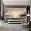 KOLHJIF Quadro astratto beige e oro senza cornice per soggiorno, camera da letto, ufficio (75x150 cm/senza cornice)