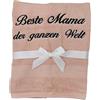 KIDDI-MEDIA Asciugamano con ricamo personalizzato come nome/diverse misure e colori, 500 g/m², 100% spugna di cotone (rosa antico, 50 x 100 cm)