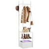YITAHOME Appendiabiti, stile industriale con scarpiera, autoportante, con 1 cassetto, grande appendiabiti per ingresso, corridoio, soggiorno