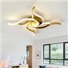 ZOMLBOF Plafoniera di Design,65CM-Gold Camere da Letto Dimmerabile | Elevata Resa Cromatica,Senza Sfarfallio con Memoria,Lampadario Salotto con Telecomando APP,Lampadari Moderni LED e Studi