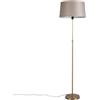 Qazqa parte fl - Lampada da terra con paralume Rustico - 1 luce - Ø 450 mm - Taupe - Rustico - Soggiorno I Camera da letto I Sala da Pranzo I Cucina
