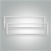 LED Universum 2x Cornici in Alluminio 120x30cm, bianche, extra alte per installazione a incasso di un pannello LED retroilluminato 119,5x29,5cm, lampada a griglia, plafoniera, lampada da soffitto L1200xP300xA68mm