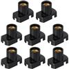 PATIKIL Porta Lampada per Lampadine Led con Base E12, 8 Pezzi, Presa per Lampadine a Vite in Plastica Resistente Al Calore per Garage, Presa, Cantina, Nero