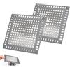 Jilskl 2pcs Tappo Doccia Quadrato, 12,2x12,2cm Filtro Per Scarico Doccia, Argento | Copri Scarico Doccia Anti-Otturazione, Doccia a Pavimento Filtro Scarico, Adatto Per Docce, Lavandini e Vasche da Bagno