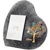 Sospiri Venezia Portafoto Vetro Murano Cornice a Cuore Decorazione Albero della Vita con Murrine Supporto da Scrivania o Tavolo Foto 13x18 cm Idea Regalo Made Italy (29x29 cm)