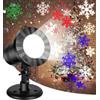 Langubaby Proiettore Natale Fiocchi di Neve Esterno LED Interno IP65 Impermeabile Luce Festiva per Decorazioni Natale Festa Giardino (Colorate)
