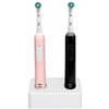 033Lab Porta Spazzolini Elettrici Doppio con Alloggiamento per 2 Basi di Ricarica, Organizer da Bagno Compatibile con Oral-B (All White)