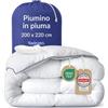 Twinzen Piumino Matrimoniale 200x220 4 Stagioni (450GSM) RDS | 90% piuma, 10% piumino・Certificato RDS e Oeko-Tex・3 in 1: 4 stagioni/invernale・Calore uniforme・Lavabile a 40°C