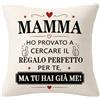 Bommex Fodera per Cuscino per la mamma Regalo per la Festa della Mamma o Natale | Regalo per la Mamma da parte della Figlia del Figlio, Regalo di Compleanno, regalo per la Festa della Mamma, regalo di Natale