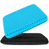 OFHZIP Cuscino Gel Sedia Ufficio, Azzurro cielo, 42cm*39cm*4cm | Cuscino Antidecubito, Per Sedia a Rotelle, Fodera Rimovibile e Lavabile, Adatto per Ufficio, Auto e uso Domestico