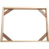 Letturn Kit fai da te con cornice in legno per dipinti, poster, stampe, decorazione per immagini, barre in legno naturale, montaggio semplice per esposizione artistica da parete (40 x 50 cm)